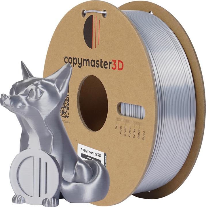 Immagine prodotto Copymaster3D PLA Silk Filament for 3D Printer, 1.75 mm, Silver (PLA, 1.75 mm)