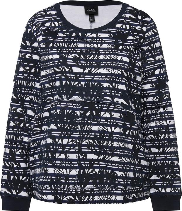 Produktbild Ulla Popken Sweatshirt, offene Kanten, Rundhals, Langarm (42, 44)