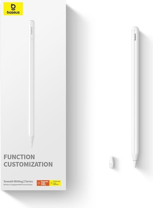 Actual product image Baseus Active, multifunctional stylus Smooth Writing Series with wireless charging, USB-C (White)