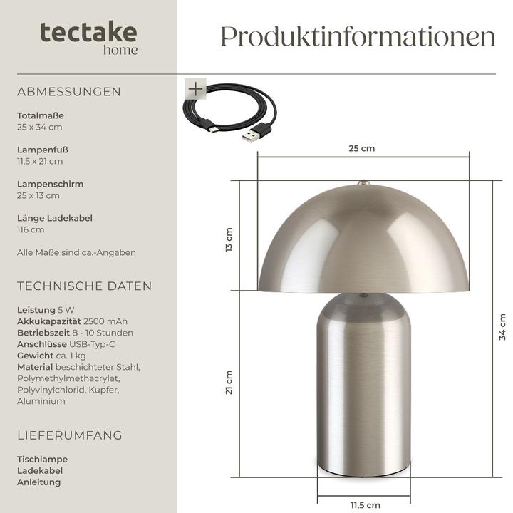 Actual product image tectake small retro table lamp Kade, dimmable, 40W