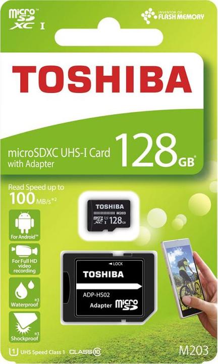 Immagine prodotto Toshiba EXCERIA - microSDXC con adattatore (128 GB, microSDXC, U1, UHS-I)
