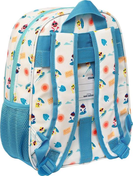 Productafbeelding Pinkfong Schoolrugzak Baby Haai Surf Blauw Wit 26 x 34 x 11 cm