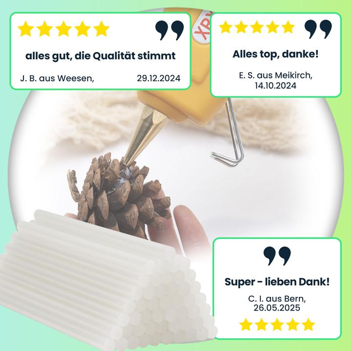 Produktbild Casativo 50er-Set Heissklebestifte fÃ¼r Heissklebepistole, transparent, Ã˜ 11 mm, 20 cm