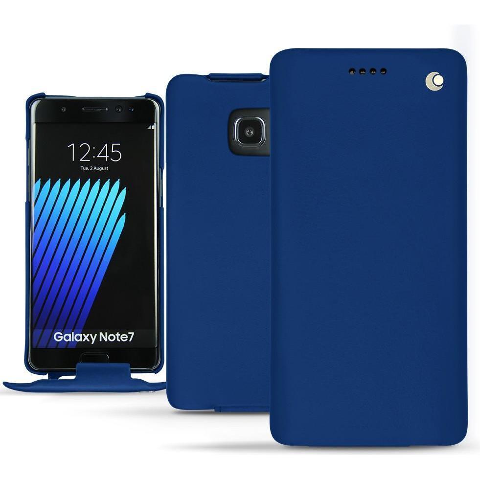 Thumbnail - Noreve Lederschutzhülle vertikal (Samsung Galaxy Note 7), Smartphone Hülle, Blau
