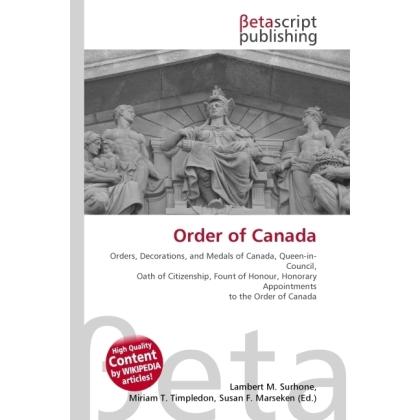 Order of Canada, Fachbücher
