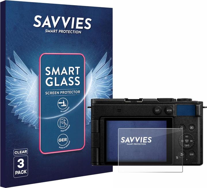 Actual product image Savvies 3x Smart Glass - 9H Hybrid Glass Screen Protector for Panasonic Lumix DC-S9