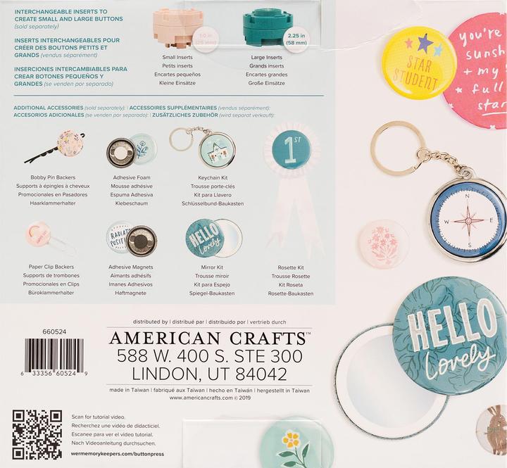 Actual product image We R Memory Keepers Button press