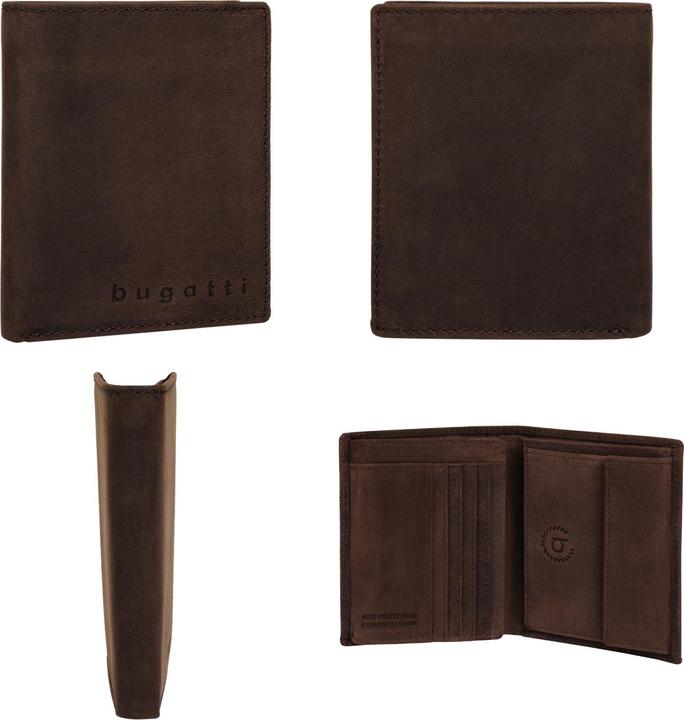 Actual product image Bugatti Luca leather wallet 10 cm