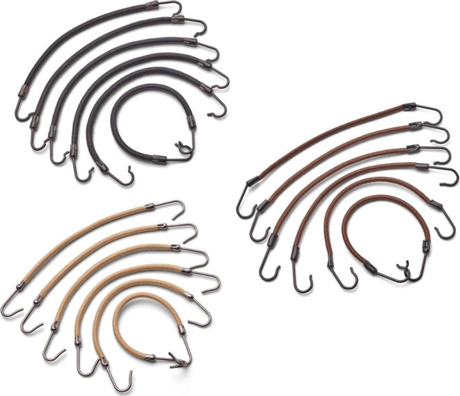 Trisa Elastici a treccia con gancio 12cm nero 6 pezzi. (Elastico per capelli)