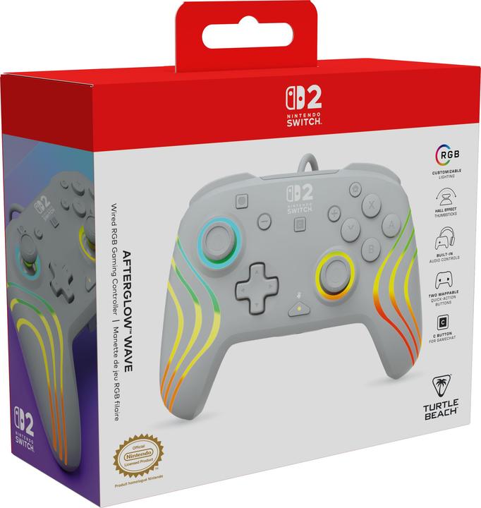 Actual product image Turtle Beach Pro Controller Afterglow Wave Wired Grey (Switch, Switch 2, Switch OLED)