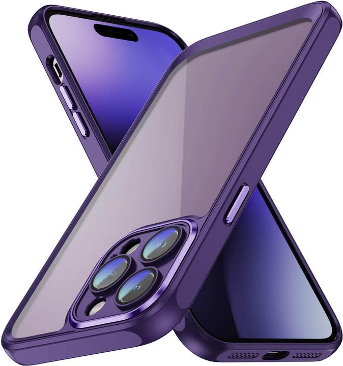 Actual product image Cover-Discount iPhone 15 Pro Max - Case with Camera Protector purple (Apple iPhone 15 Pro Max)