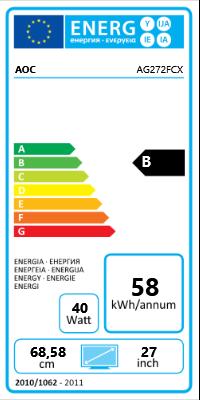 Energie-Label AOC Agon AG272FCX (1920 x 1080 Pixel, 27")