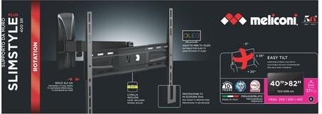 Actual product image Meliconi SlimStyle Plus 400 SR - TV wall mount (40-50 in.) (Wall, 50", 37 kg)