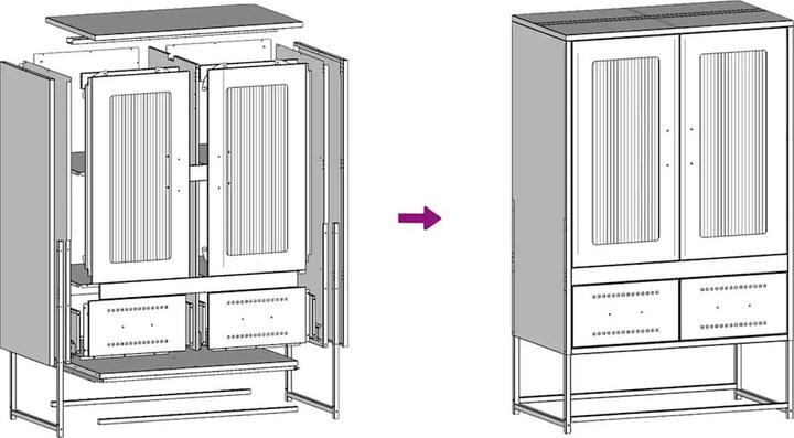 Actual product image vidaXL Highboard (68 x 39 x 111.50 cm)