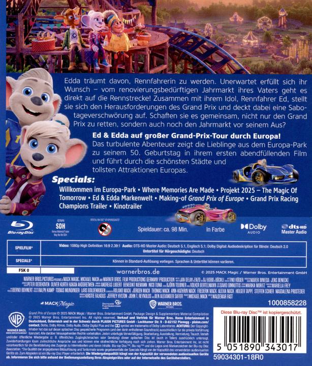 Image du produit Warner Bros Grand Prix of Europe (Blu-ray, Allemand)