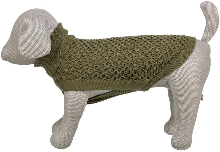 Actual product image Trixie Norwood pullover, XXS: 18 cm, olive green (XXS, Dog jumper)