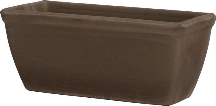 Spang Balkonkasten glatt umbra 40 x 18 x 17 cm mit Loch (18 cm)