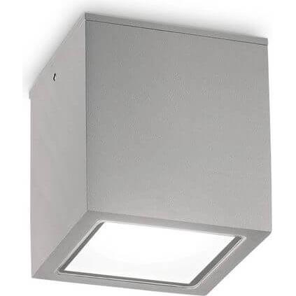 Ideal lux, Wandleuchte + Deckenleuchte, TECHO Deckenleuchte GU10 dimmbar Grau IP54 326894 (GU10)