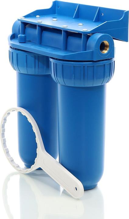 Actual product image Naturewater NW-BR10B2 double filter 1/2 inch (20.67mm) PP cartridge, active carbon block, wrench