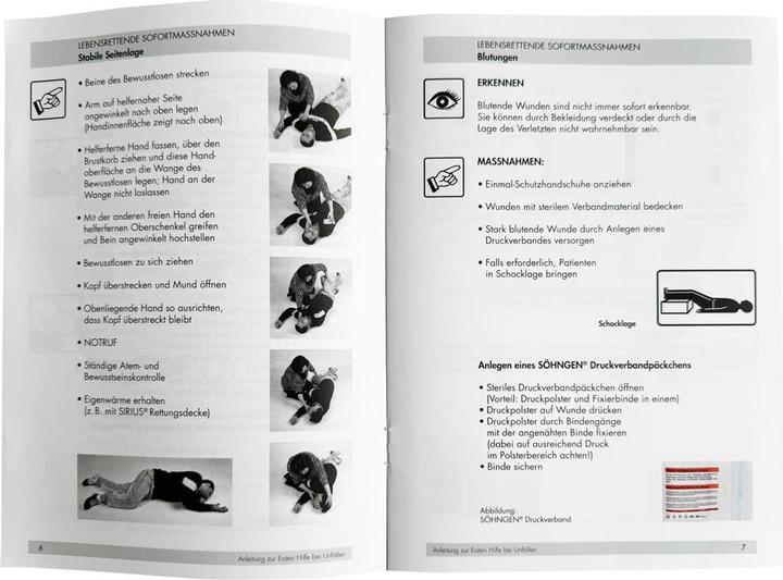 Produktbild Söhngen Erste-Hilfe-Anleitung, 1 St. (Erste Hilfe Set Zubehör)
