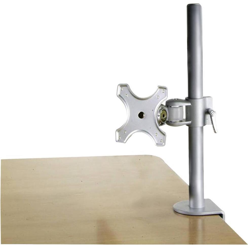 Lindy Single clamp on short bracket (Stange, 20"), Monitor Halterung, Silber
