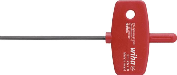 Actual product image Wiha L-key with key handle Hex, black oxidised (00894) 1,5 x 60 mm