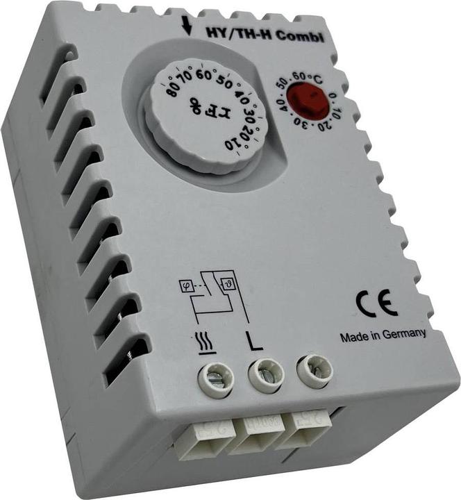 Image du produit Rose Lm Combiné hygro-thermostat de chauffage pour armoire électrique HY/TH Combi 230 V/AC 1 NO, 1 NF
