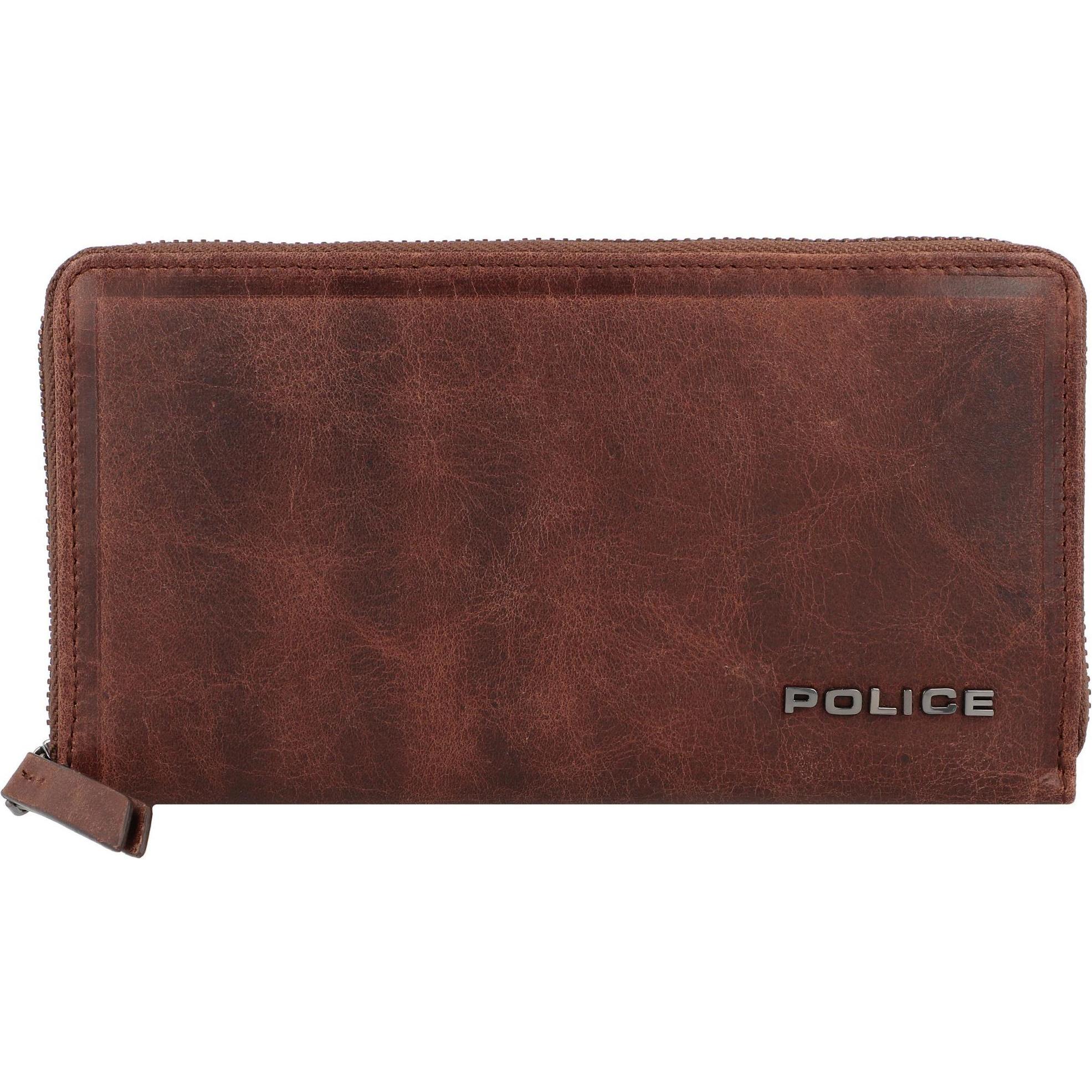 Police, Damen, Portemonnaie, PT16-10369 Geldbörse Leder 20 cm, Braun
