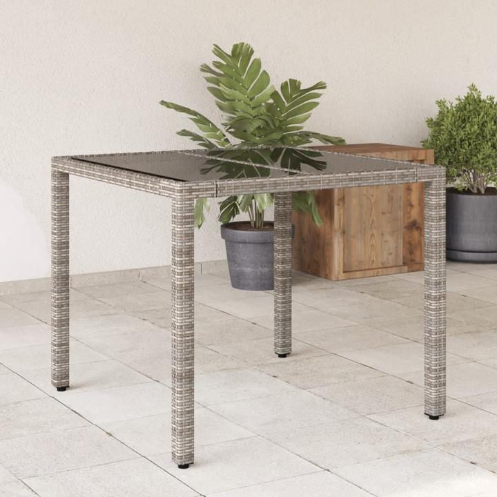 Image du produit vidaXL Gartentisch mit Glasplatte (90 cm)