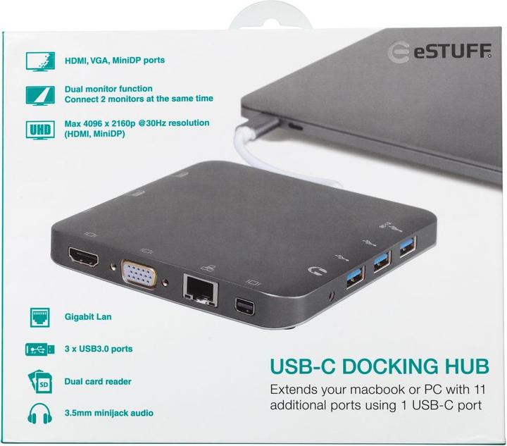 Immagine prodotto eSTUFF ES623008GR (USB-A, USB-C, 1 porte)