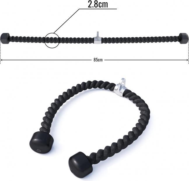 Immagine prodotto Gorilla Sports Fune in nylon tricipite / corda incl. giunto girevole