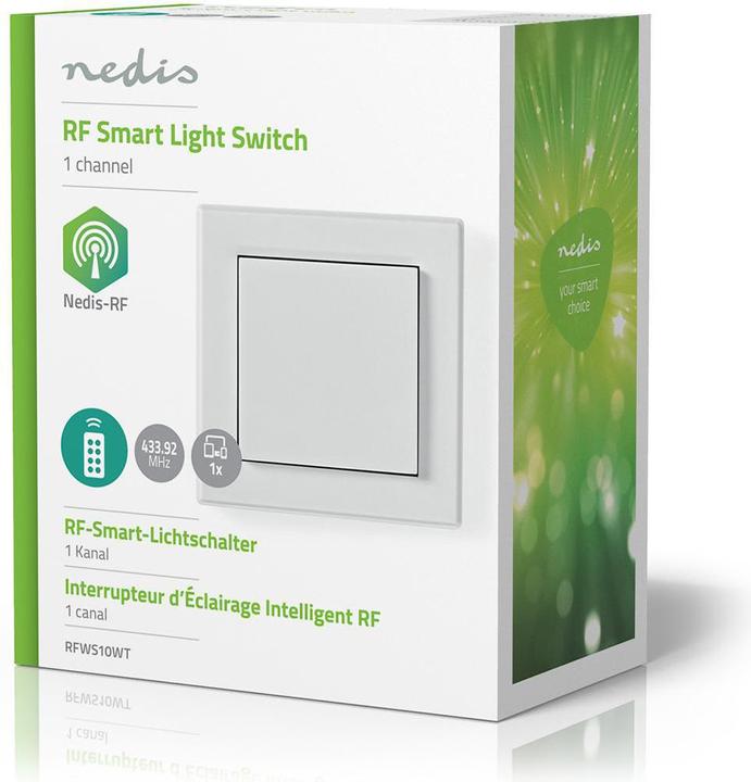 Actual product image Nedis RF Wall Switch Single White