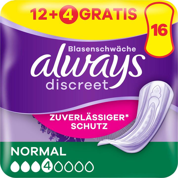 Actual product image Always Discreet incontinence, normal 12+4 FREE incontinence pants (15 x, Regular)
