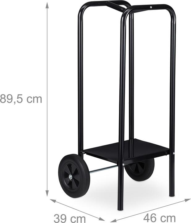 Immagine prodotto Relaxdays Carrello per legna da camino (46 x 39 x 89,5 cm)