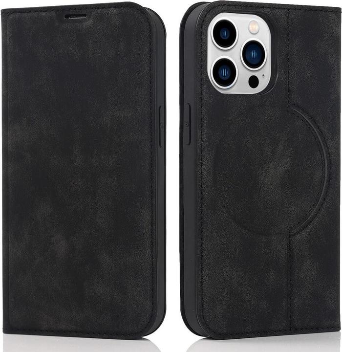 Cover-Discount iPhone 15 Pro - MagSafe Flip Case RFID noir (Apple iPhone 15 Pro)