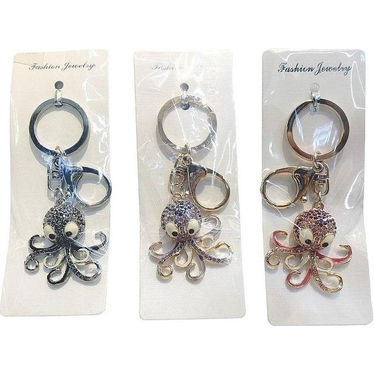 Adar, Portachiavi, Schlüsselanhänger Octopus Metall MIX