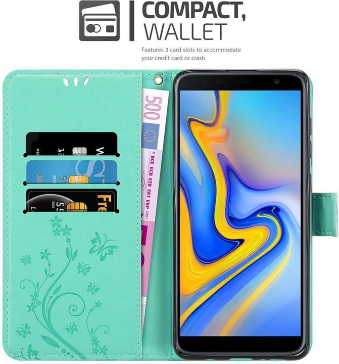 Actual product image Cadorabo Flower Book Cover (Samsung Galaxy J6+)