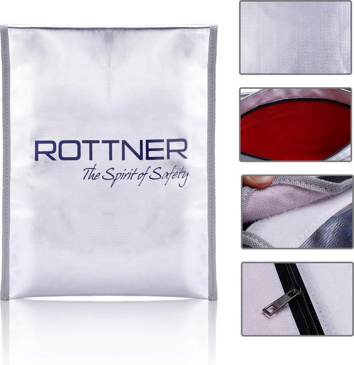 Actual product image Rottner Fireproof Document Wallet A4 Size Velcro (A4, 1 x)