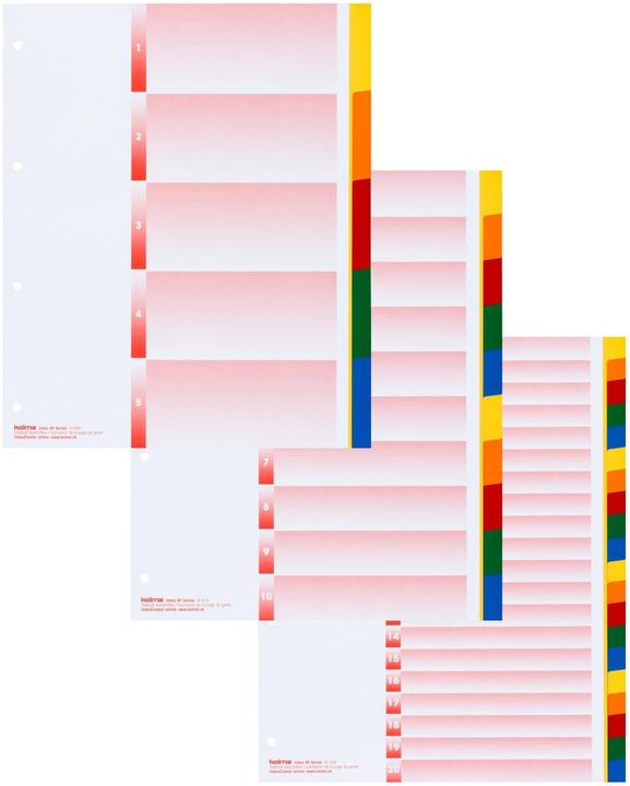 Image du produit Kolma Intercalaire A4 XL strong blanc 20 pièces couleur