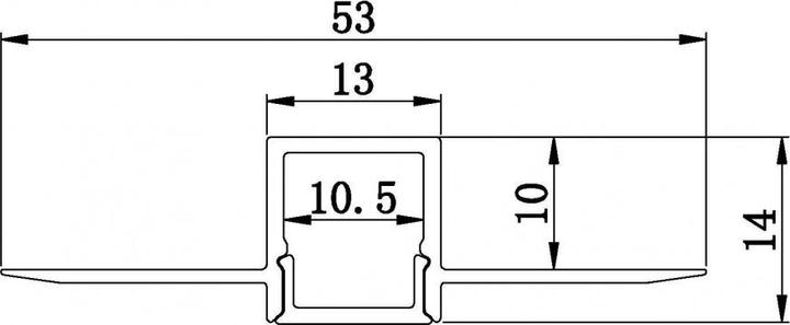 Actual product image Synergy 21 LED U-profile 200cm ALU068R plasterboard profile