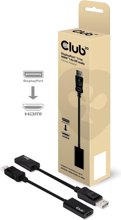 Immagine prodotto Club 3D DisplayPort – HDMI (0.20 m, HDMI, DisplayPort)