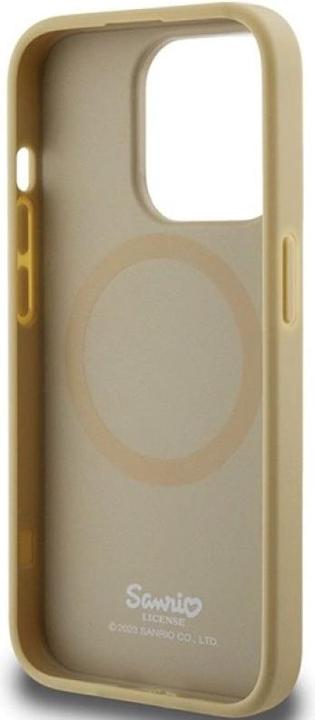 Produktbild Hello Kitty HKHMP15LPGHCKD iPhone 15 Pro 6.1" złoty/gold hardcase Leather Kitty Head MagSafe (Apple iPhone 15 Pro)