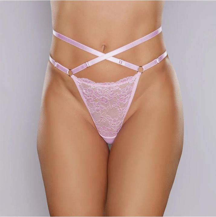 Produktbild Allure Cherished - Lace and Mesh Thong - OS - Pink (One Size)