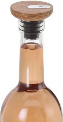 Produktbild AdHoc Flaschenverschluss CasQ, Eichenholz/Edelstahl/Silikon, D: 4,9 cm, H: 3,7 cm