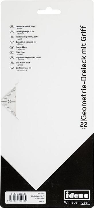 Actual product image Idena Geo triangle 22cm large, with handle (22 cm, Plastic)