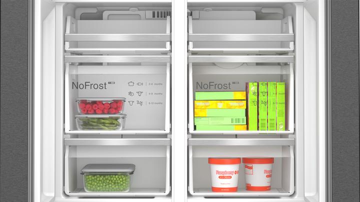 Actual product image Bosch Hausgeräte Series 6, fridge-freezer combination, multi-door, 183 x 90.5 cm, stainless steel black, KFI96AXEA (574 l)