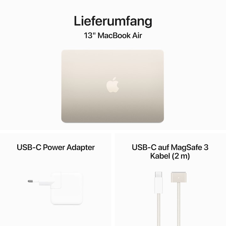 Produktbild Apple MacBook Air – 2024 (13.60", M3, 16 GB, 512 GB, DE)