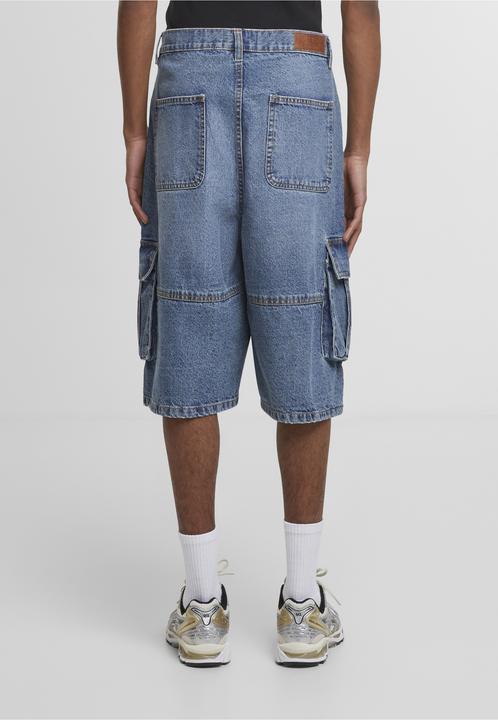 Image du produit Urban Classics Relaxed Denim Cargo Shorts mid deep blue washed 36 (36)