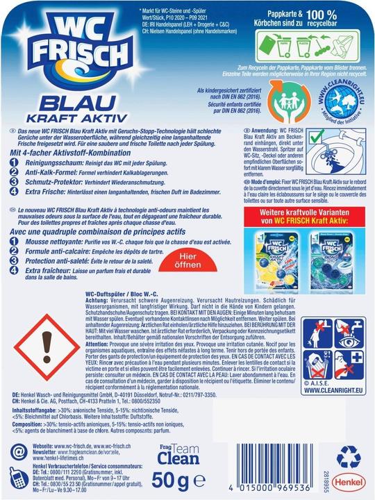 Produktbild WC Frisch Kraft-Activ Blauspüler Chlor