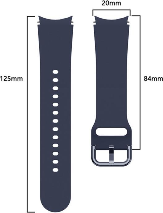 Actual product image Cover-Discount Galaxy Watch 4 46mm - Sport bracelet dark blue (46 mm, Silicone)